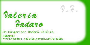 valeria hadaro business card