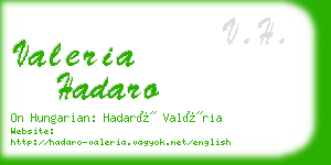 valeria hadaro business card
